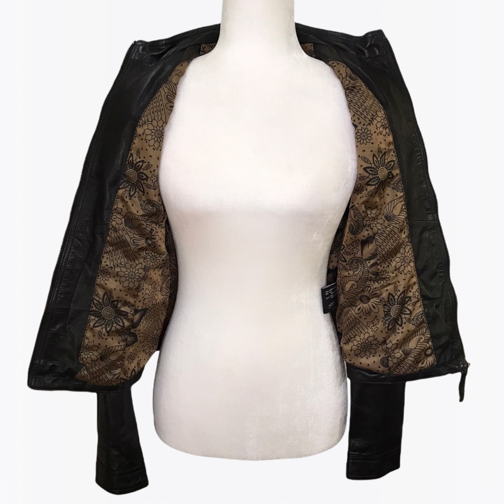 Wilson’s Black Rivet 100% Leather Womens Jacket -S - Picture 13 of 17